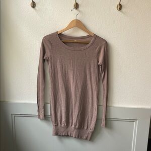 Velvet by Graham & Spencer Dusty Mauve Long-Sleeve Scoop Neck Top